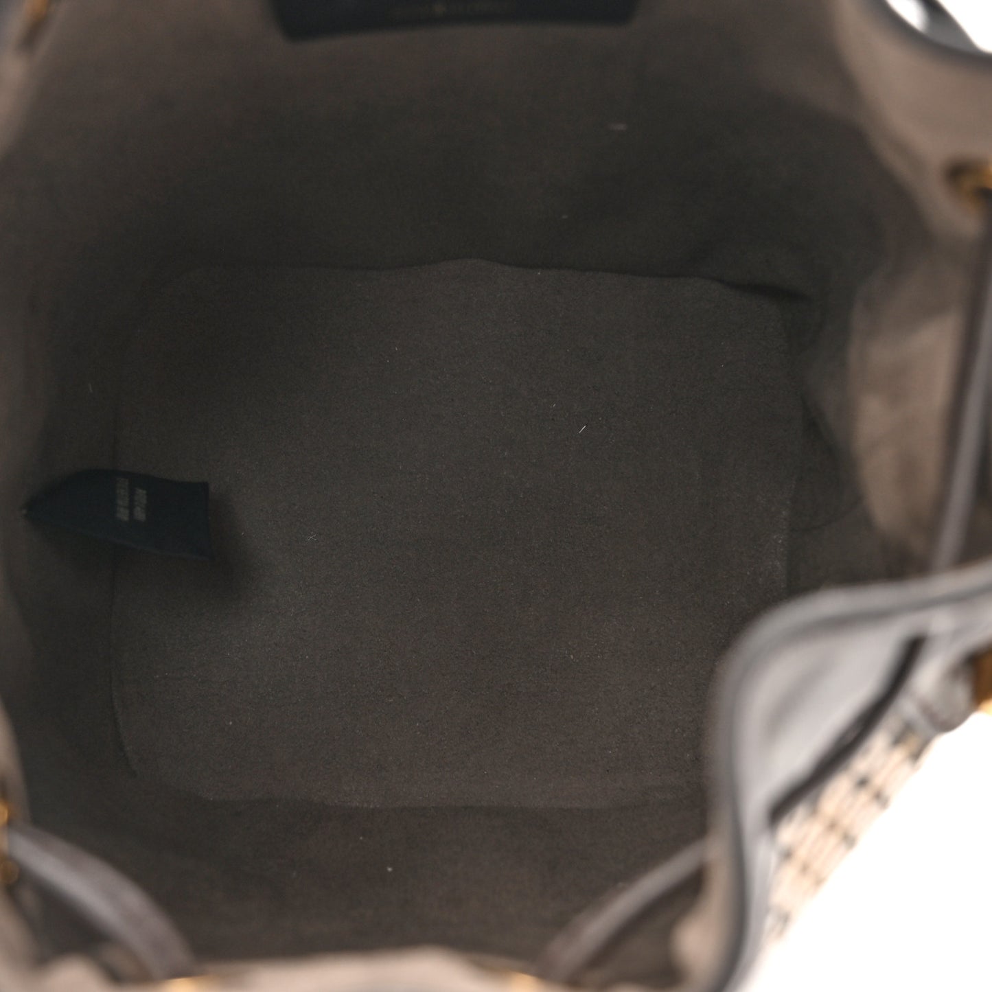 Fabric Jacquard Paillettes Vitello Seta FF 1974 Embroidered Mini Mon Tresor Bucket Bag Tobacco Moro