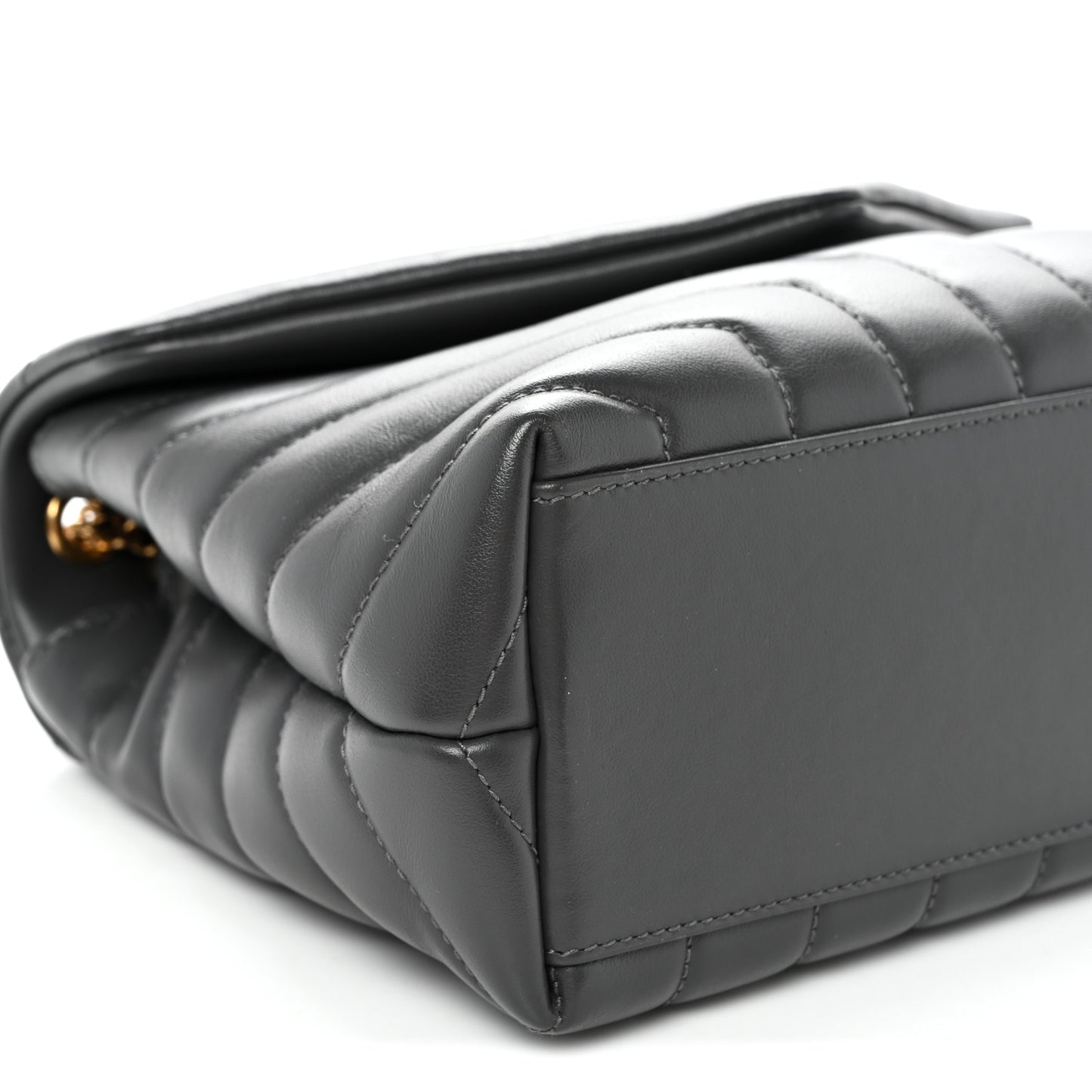 Calfskin Y Quilted Monogram Small Loulou Chain Satchel Storm