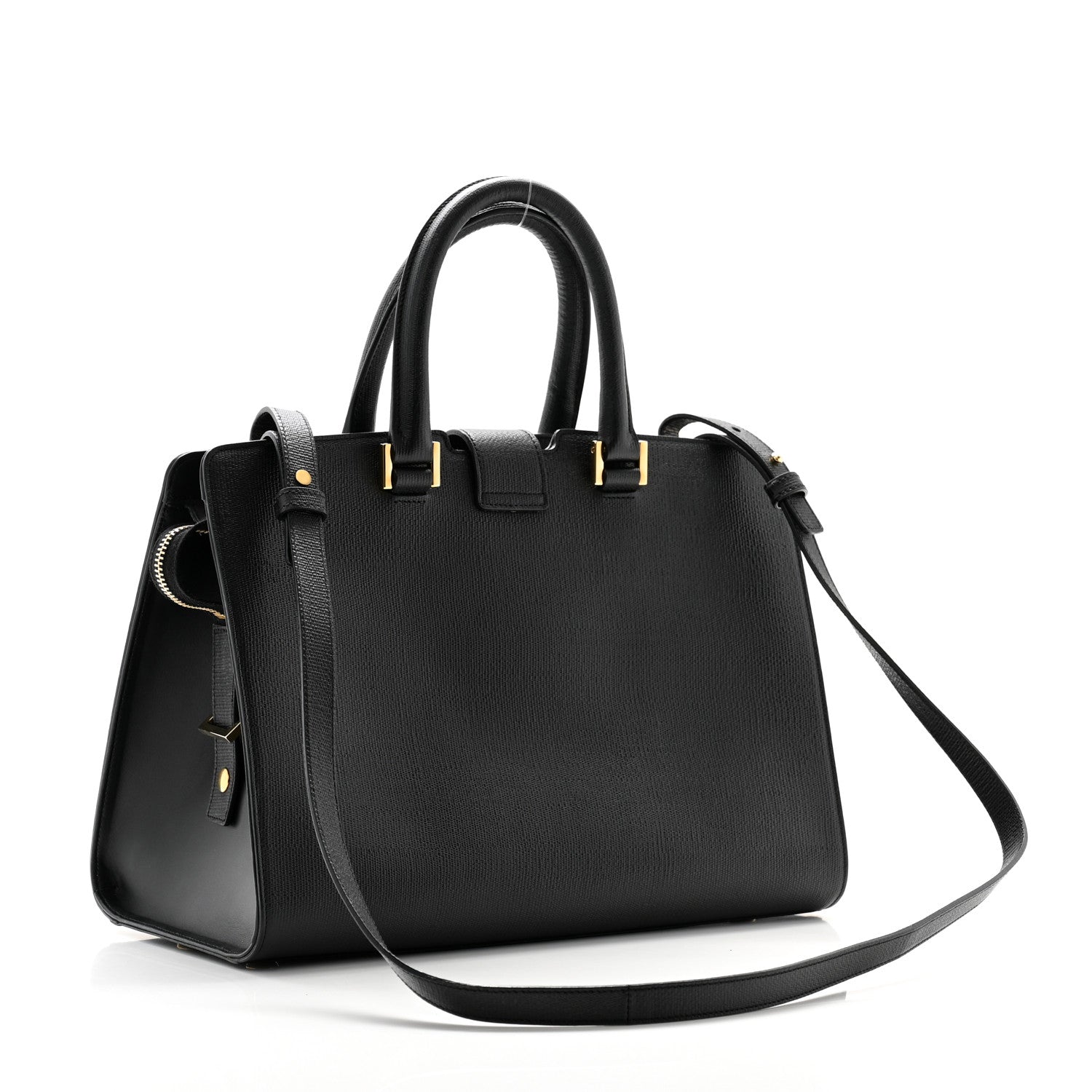 Saint Laurent Textured Calfskin Small Classic Y Cabas Black 3 of 11