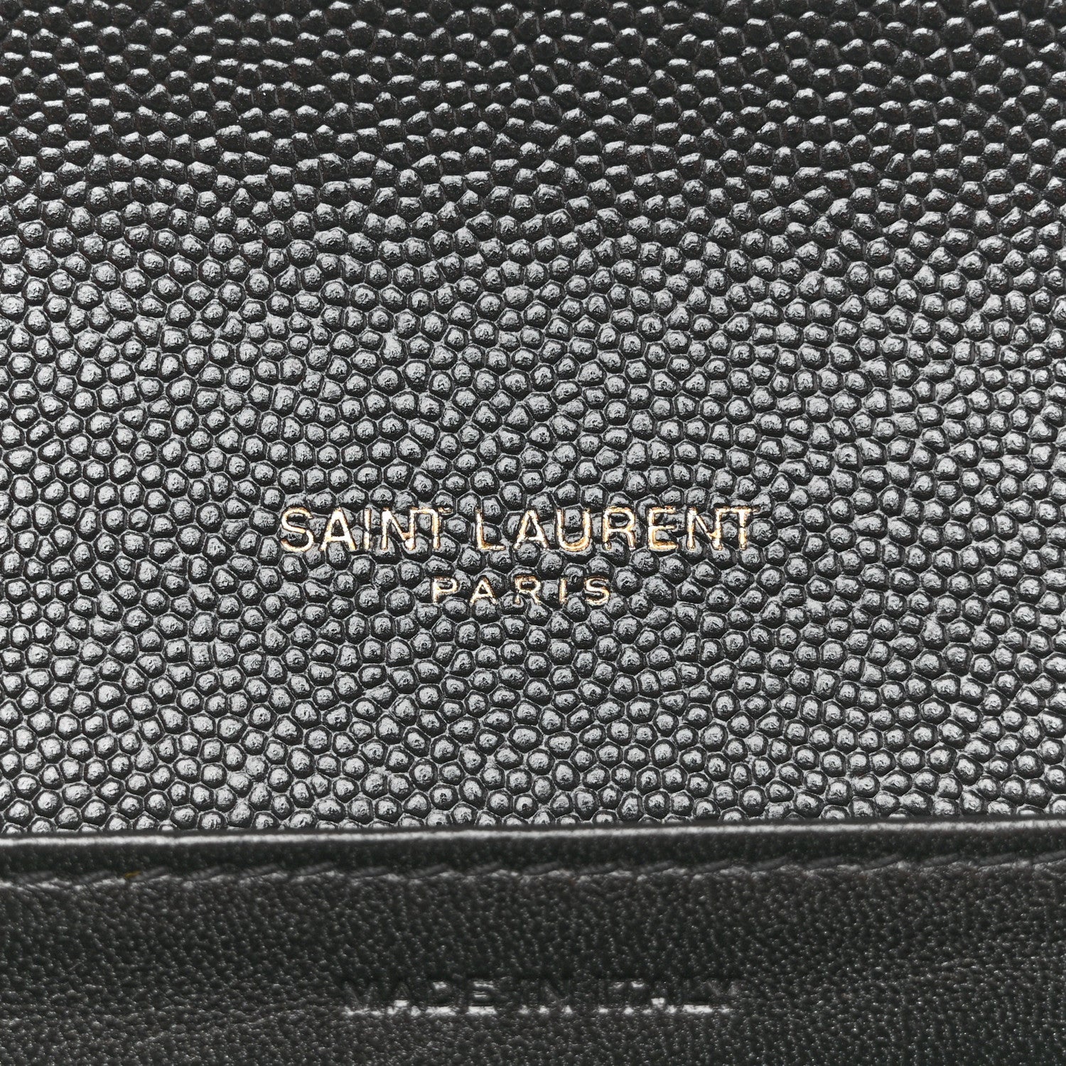Saint Laurent Grain De Poudre Monogram Cassandra Chain Wallet Black 6 of 11