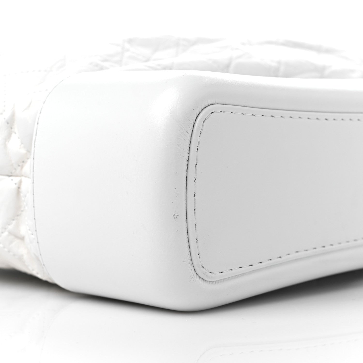 Chanel Aged Calfskin Quilted Large Gabrielle Hobo White 8 of 11