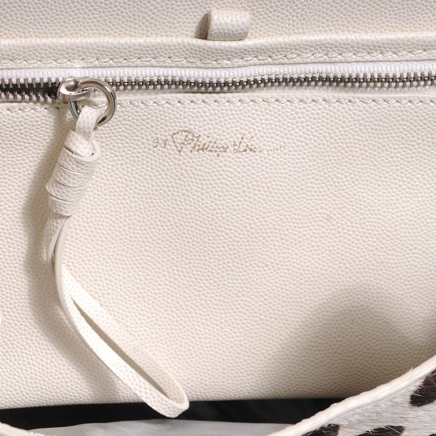 3.1 Calf Hair Polka Dot Mini Pashli Satchel Black