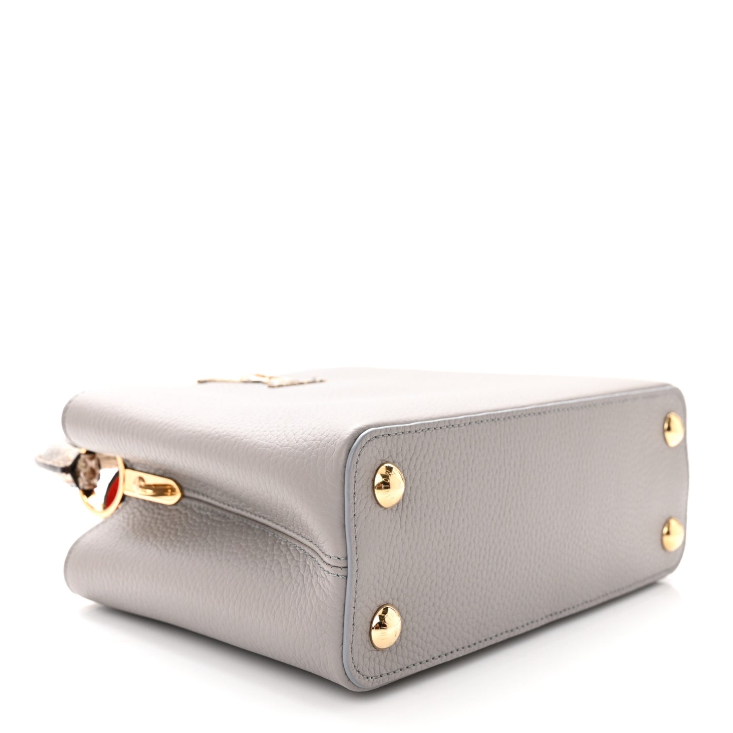 Taurillon Snakeskin Capucines BB Steeple Grey