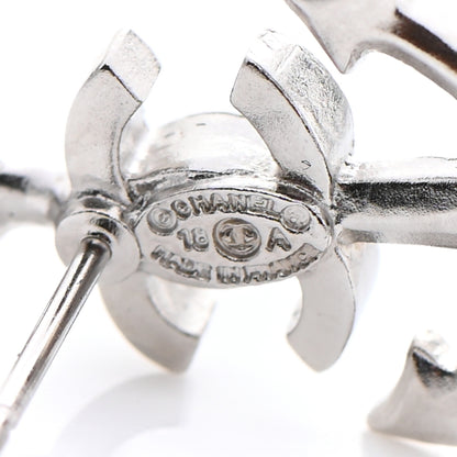 Chanel Metal Anchor CC Earrings Silver 4 of 5