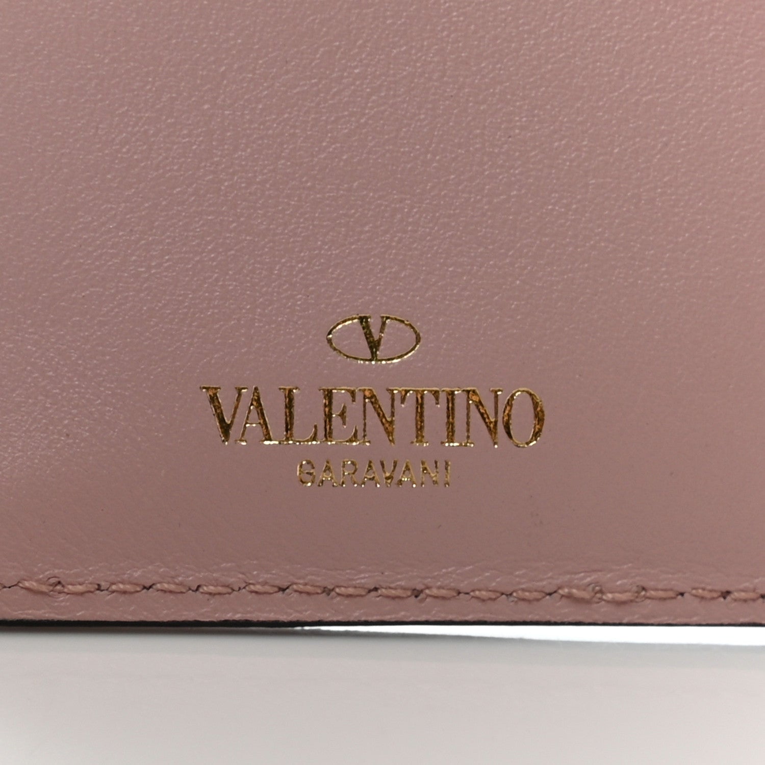 Valentino Garavani Calfskin Rockstud Continental Wallet Water Rose 6 of 7