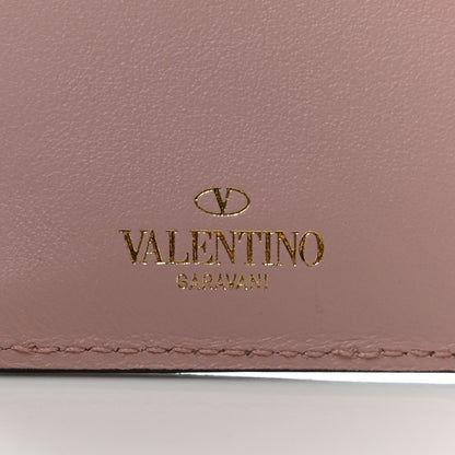 Valentino Garavani Calfskin Rockstud Continental Wallet Water Rose 6 of 7
