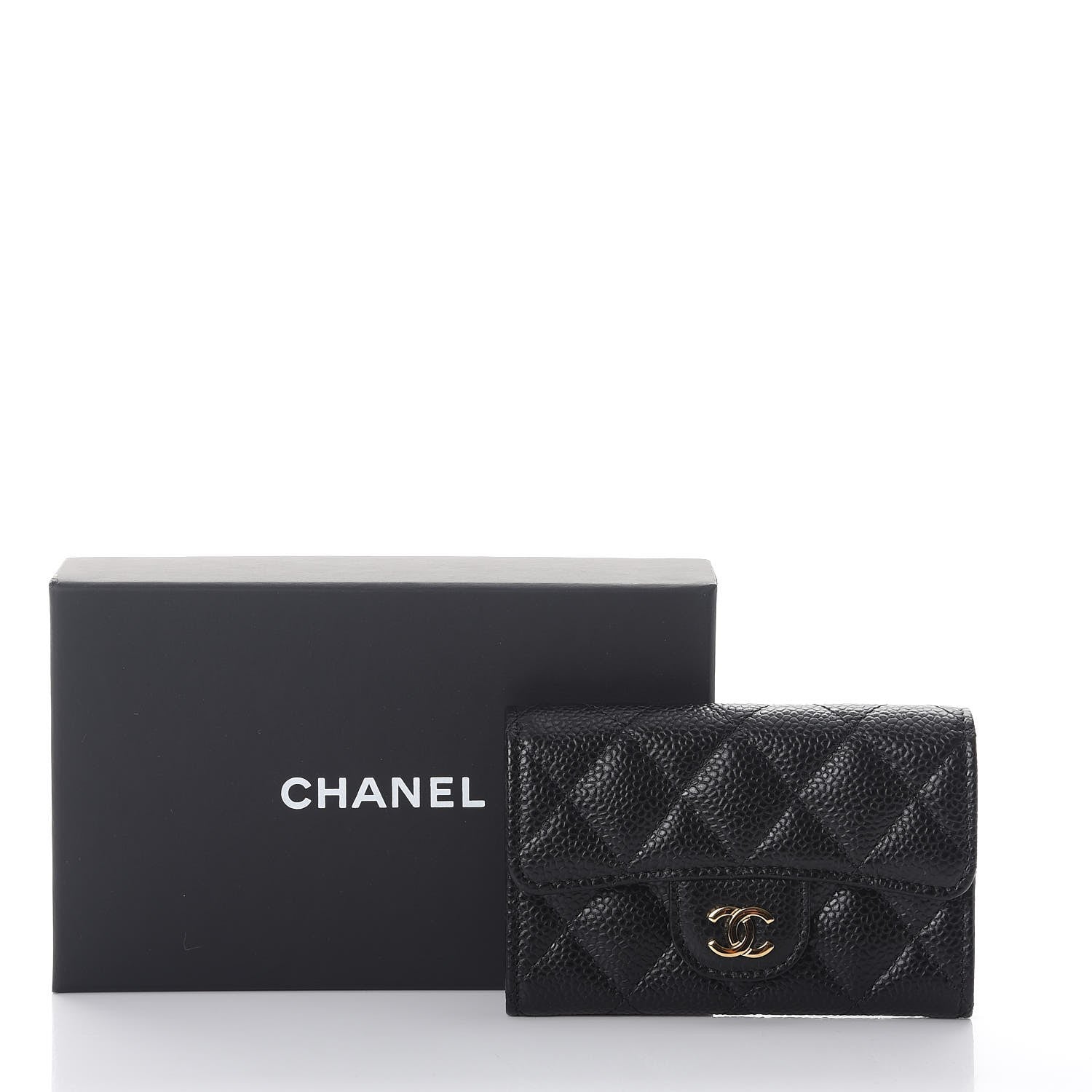Chanel Caviar Quilted Flap Card Holder Black 9 of 9