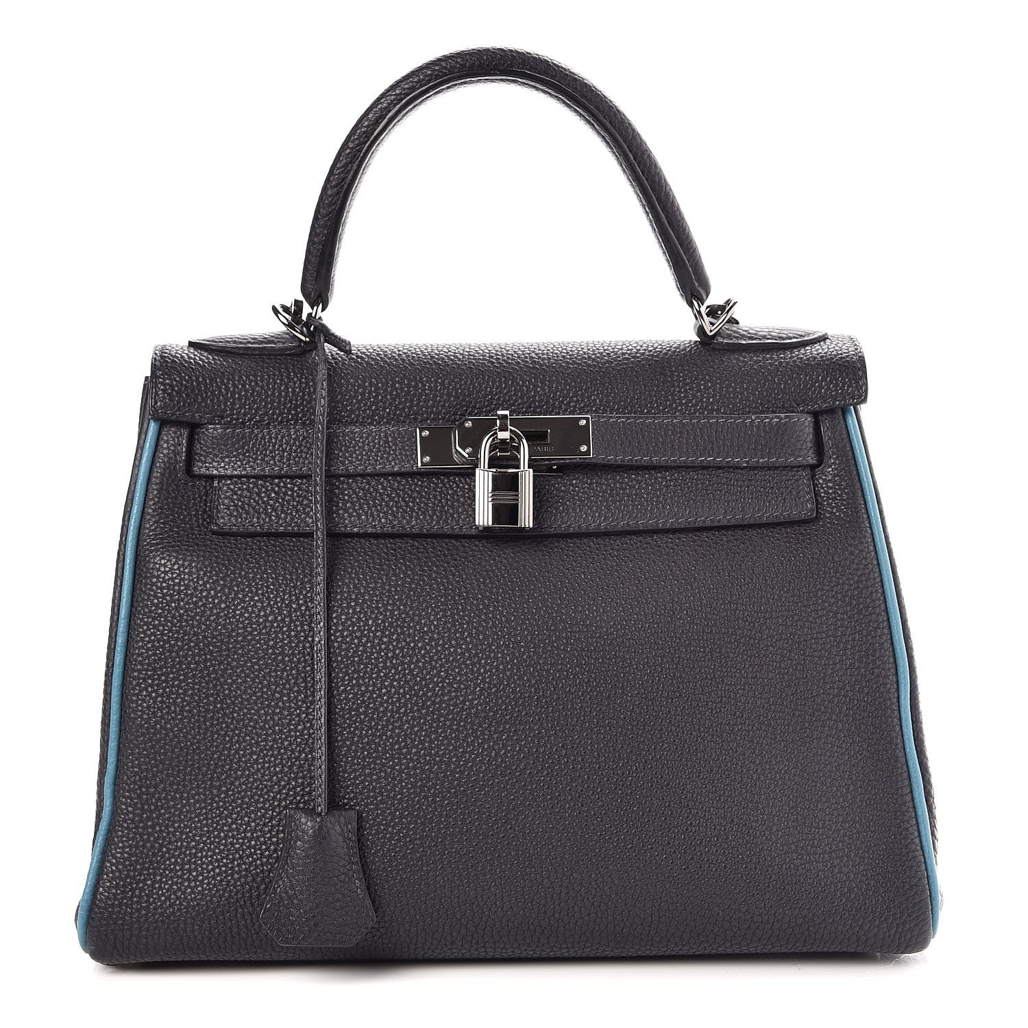 Hermes Togo Bi-Color Kelly Retourne 28 Indigo Blue Jean 1 of 64