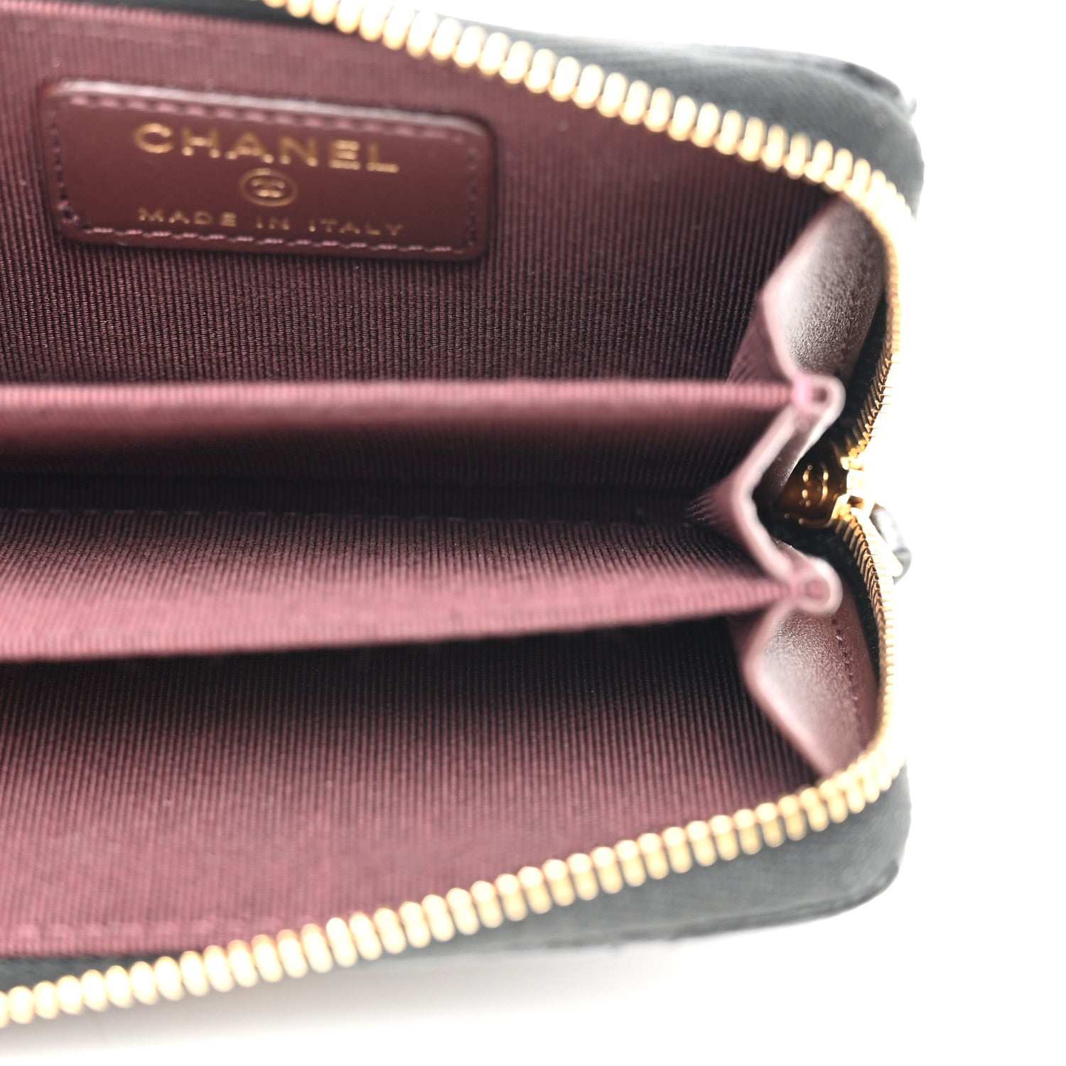 Chanel Caviar Quilted Zip Coin Purse Black 5 of 9