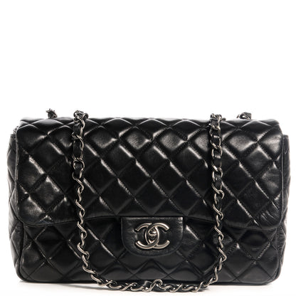 Chanel Lambskin Quilted Jumbo Single Flap Black 1 of 9