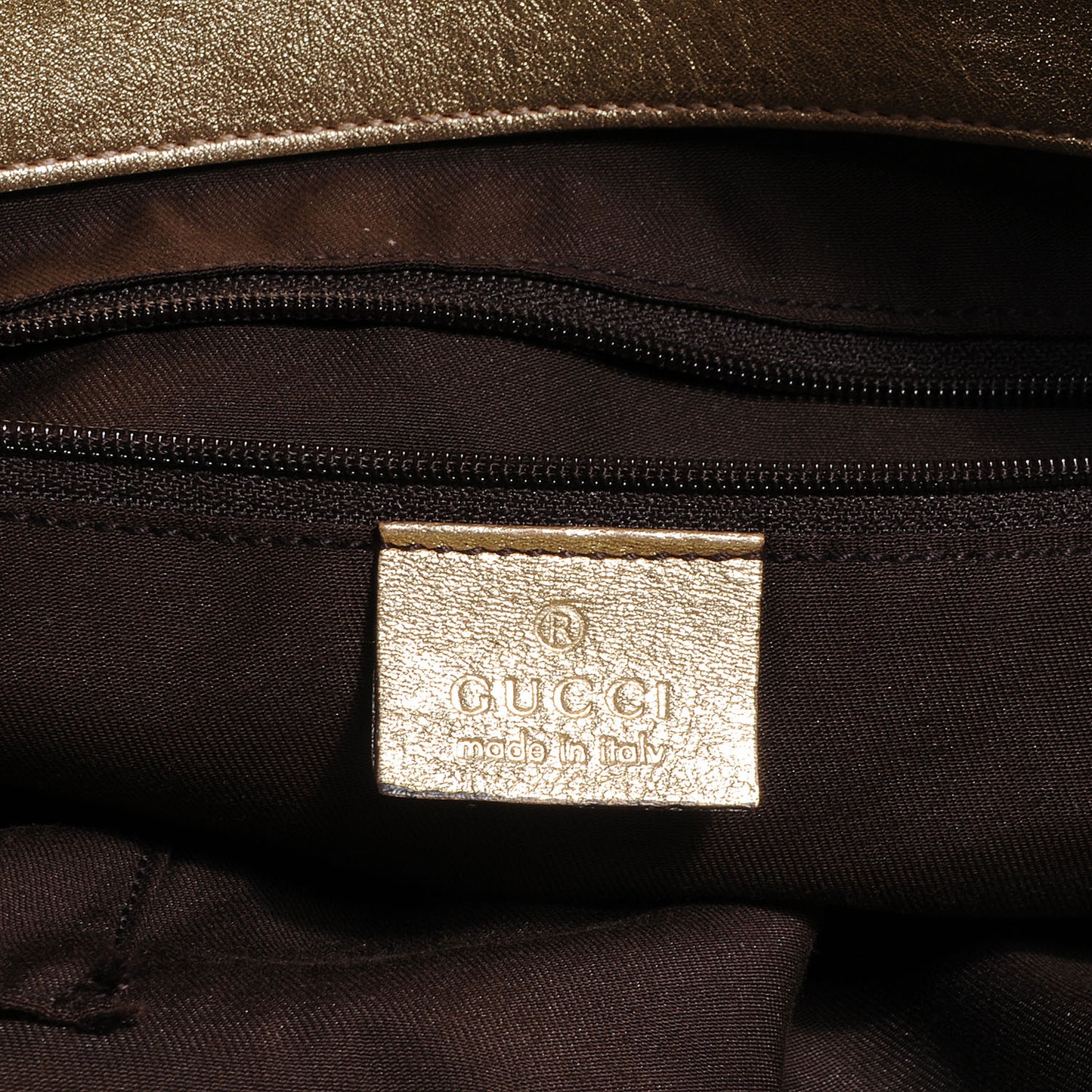 Monogram D Gold Large Tote Metallic Gold
