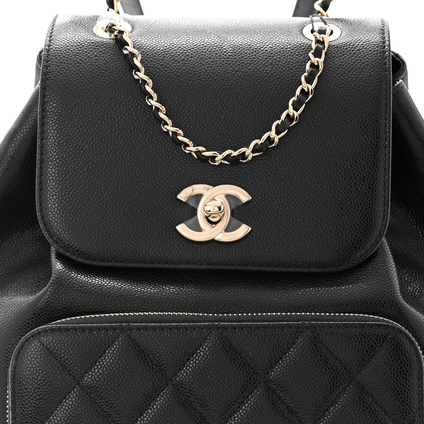 Caviar Quilted Business Affinity Backpack Black