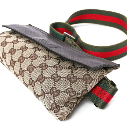 Gucci Monogram Web Belt Pouch Bag Brown 12 of 13