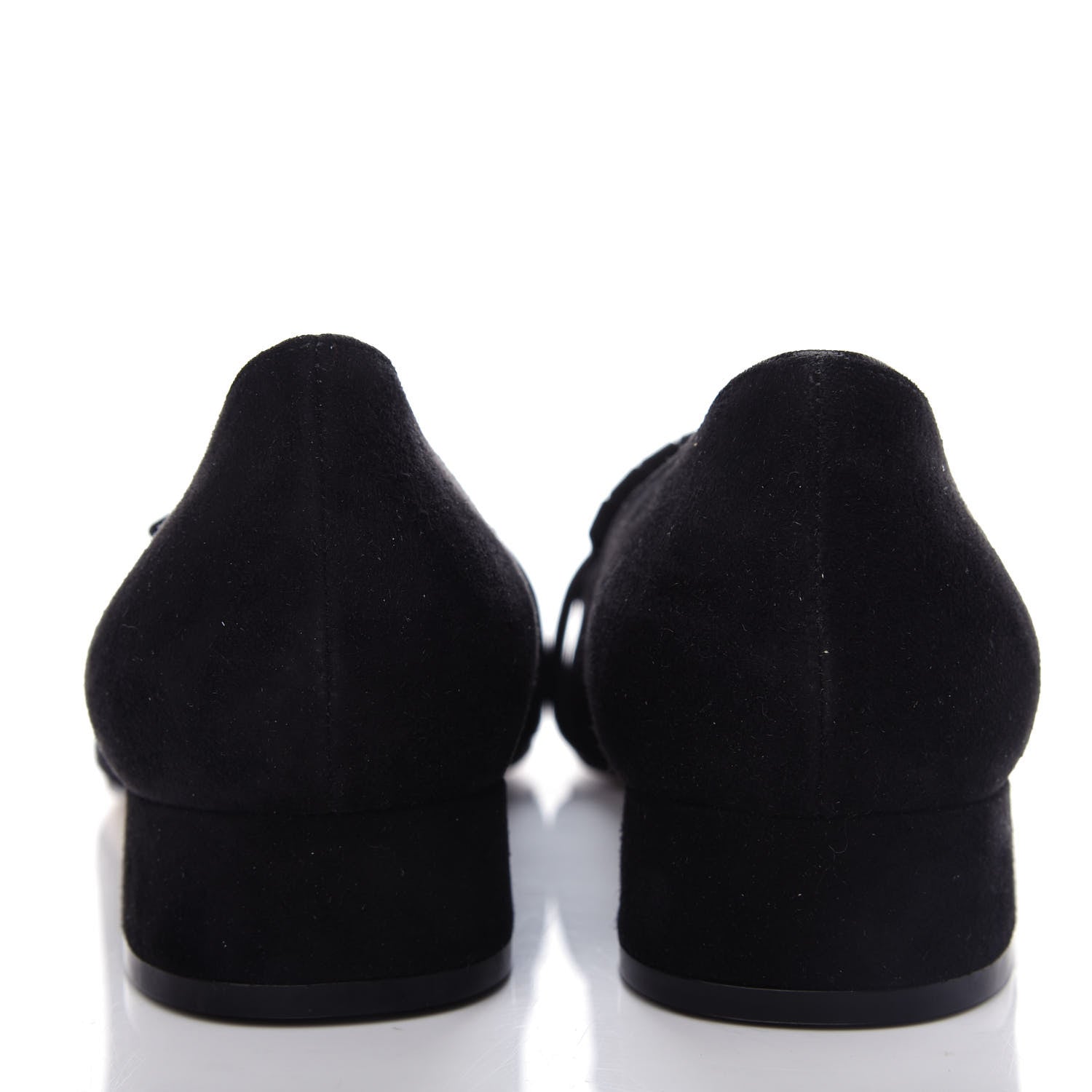 Gucci Kid Scamosciato GG Marmont Fringe 25mm Loafer Pumps 39 Black 7 of 11