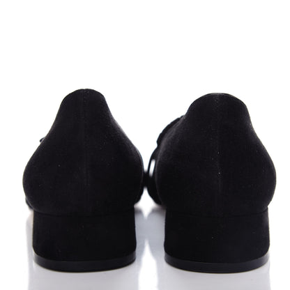 Gucci Kid Scamosciato GG Marmont Fringe 25mm Loafer Pumps 39 Black 7 of 11