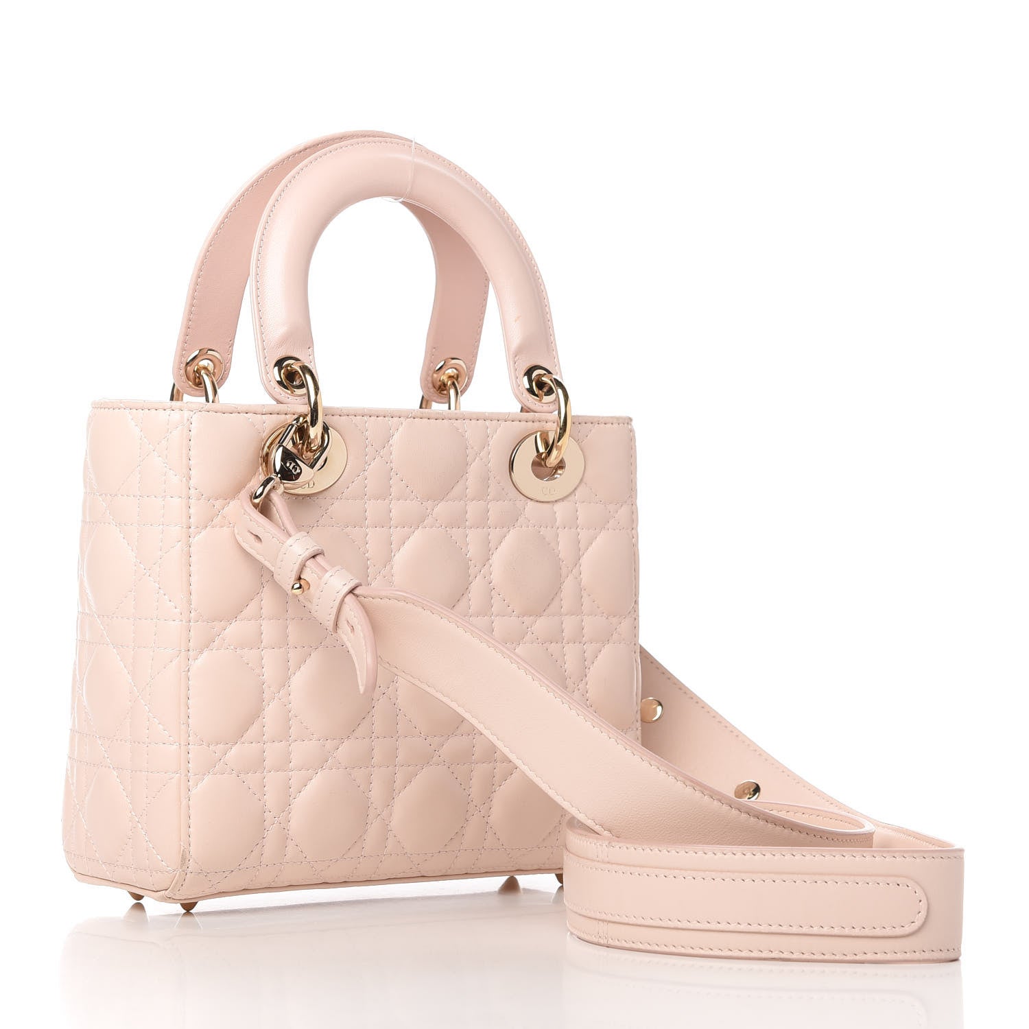 Christian Dior Lambskin Cannage Small Lucky Badges My Lady Dior Pink 3 of 10