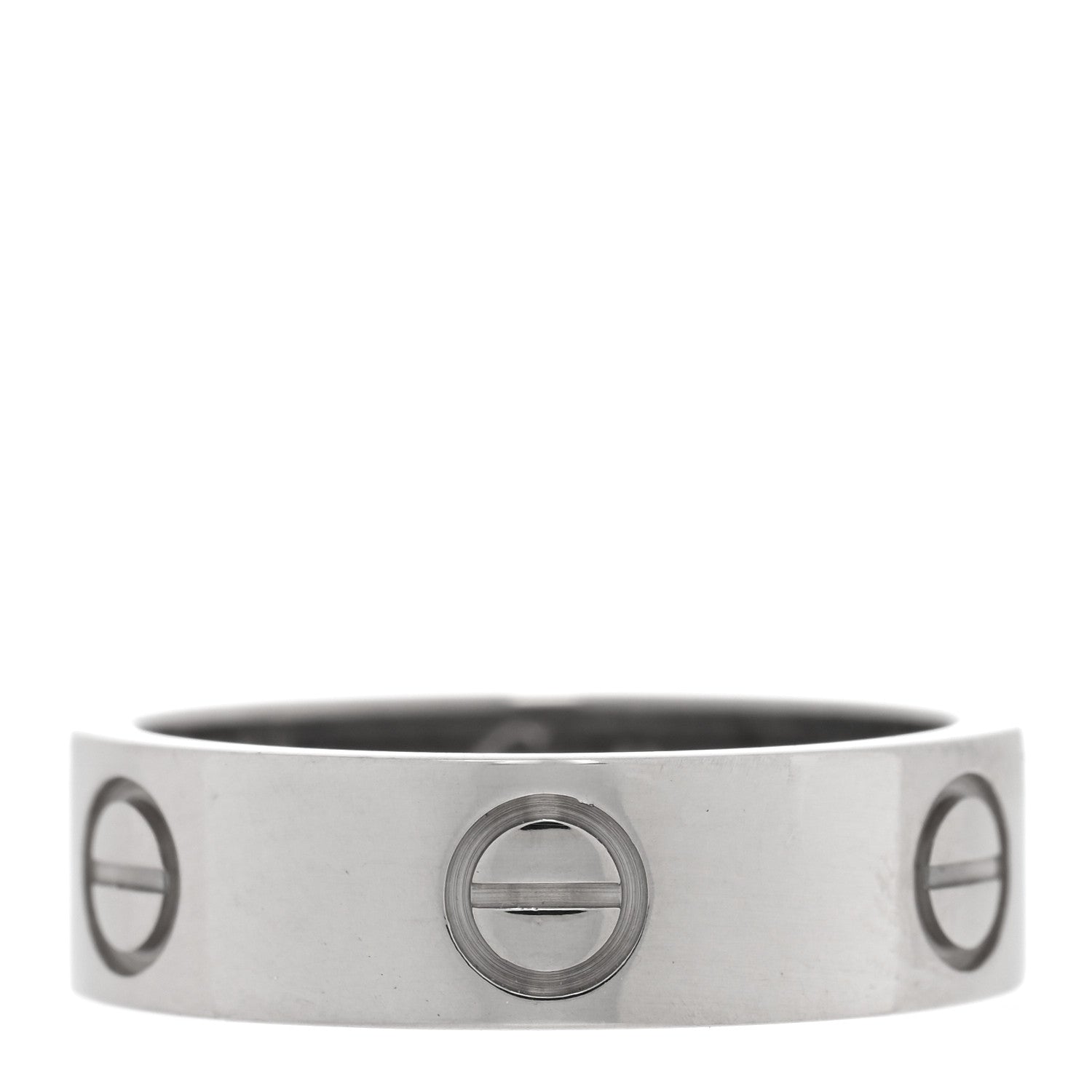 Cartier 18K White Gold 5.5mm LOVE Ring 52 6 1 of 4