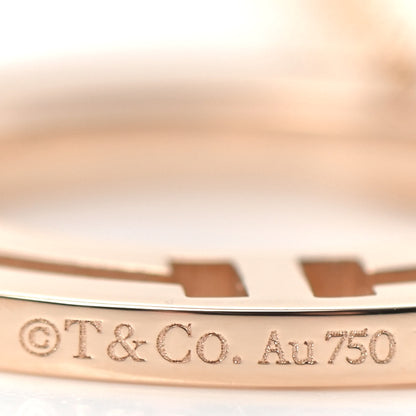 Tiffany 18K Rose Gold T Circle Pendant Necklace 4 of 8