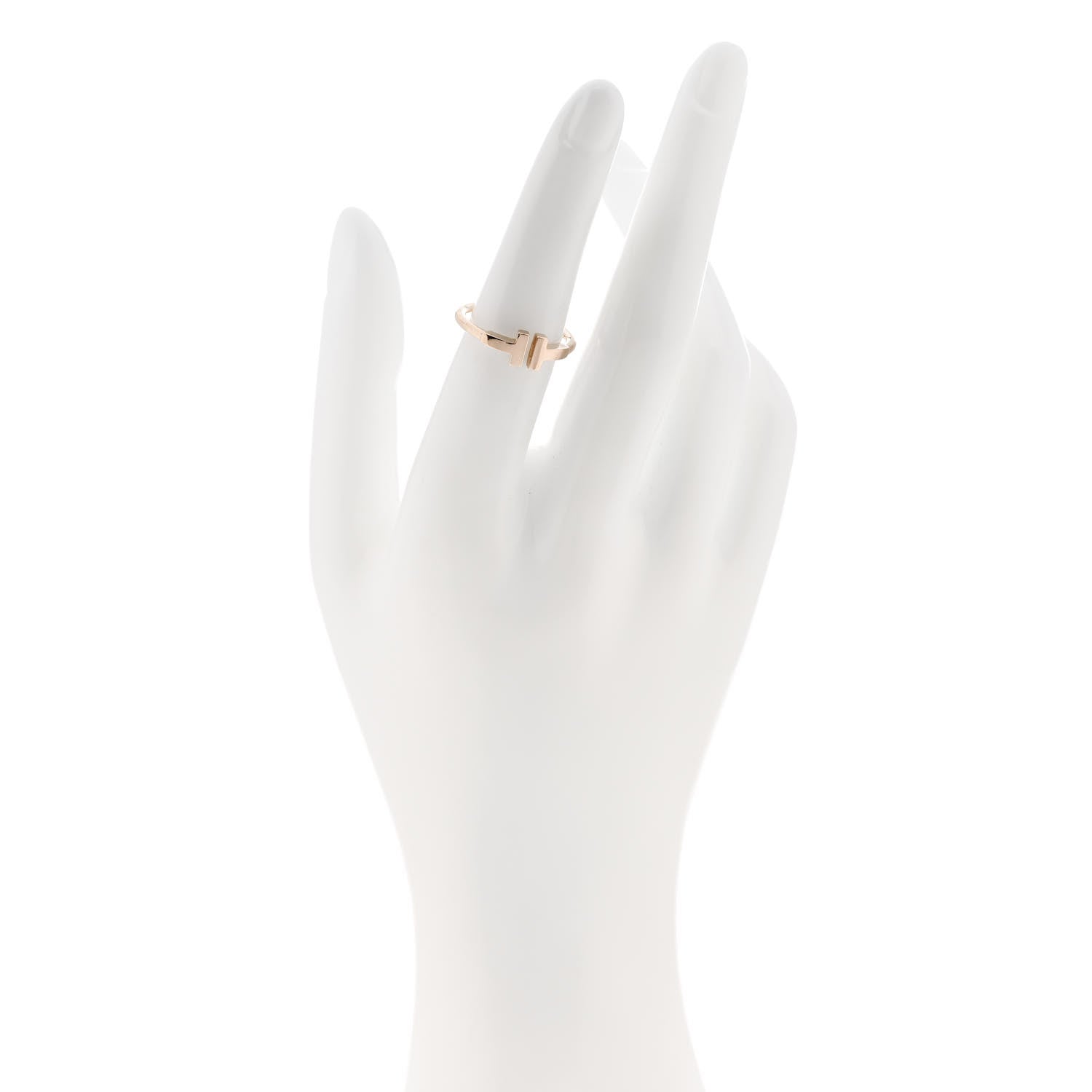 Tiffany 18K Rose Gold T Wire Ring 52 6 2 of 4