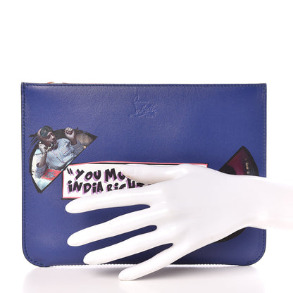 Christian Louboutin Calfskin Loubicute Sabyloubi Zip Pouch Multicolor 2 of 9