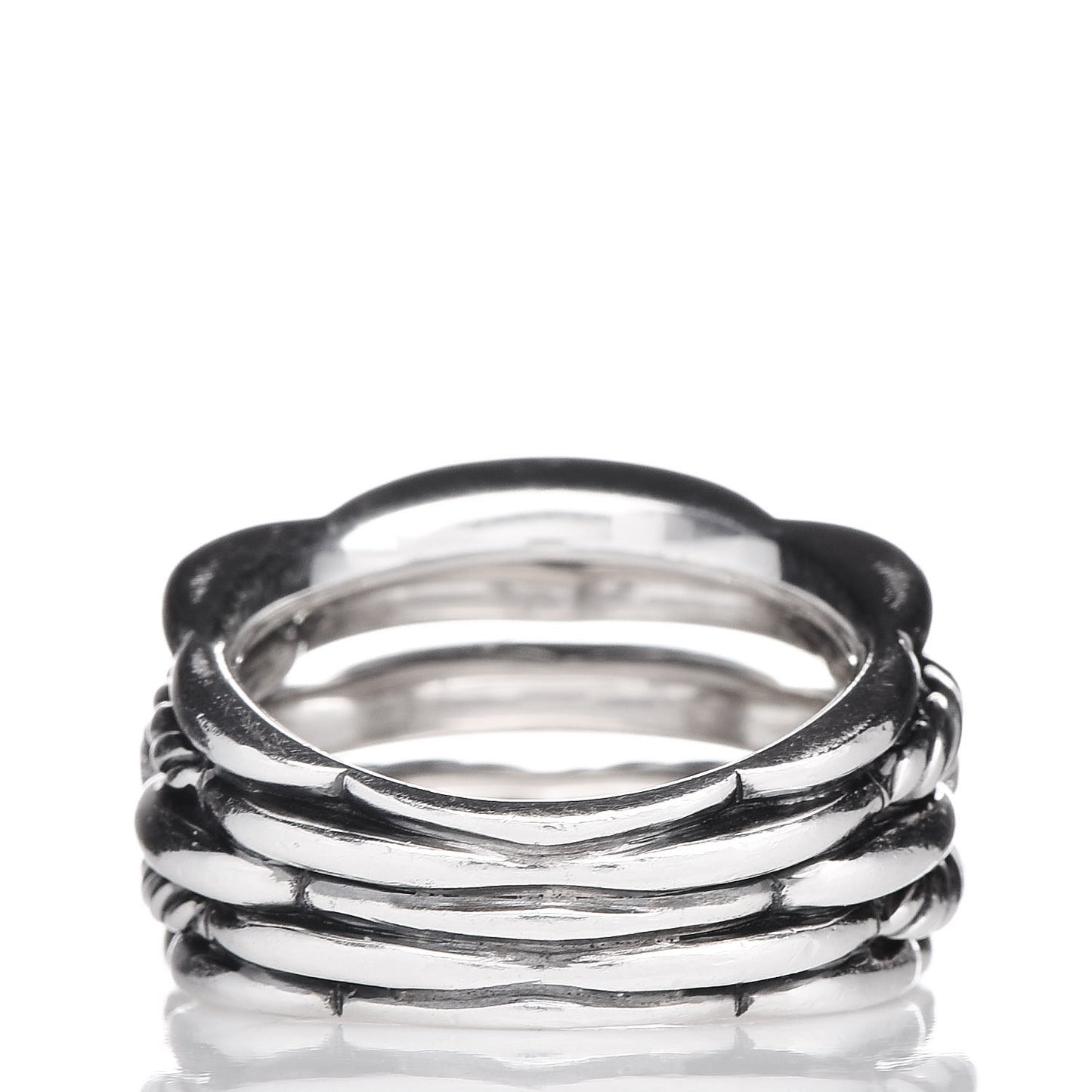 Sterling Silver Diamond 15mm Tides Dome Ring 52 6