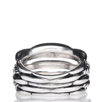 David Yurman Sterling Silver Diamond 15mm Tides Dome Ring 52 6 4 of 5