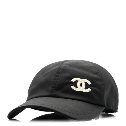 Chanel Cotton Sequin CC Cap Hat Black 1 of 9
