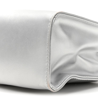 Telfar Metallic Vegan Leather Small Shopping Bag Silver 8 of 13