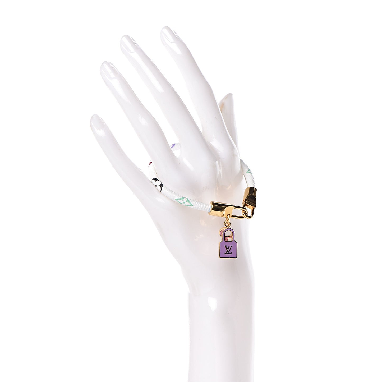 Monogram Multicolor Luck It Bracelet 19 White