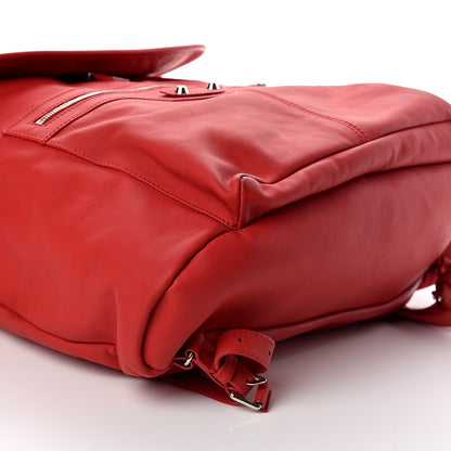 Balenciaga Calfskin Classic Hardware S Traveler Backpack Rouge Grenade 7 of 8