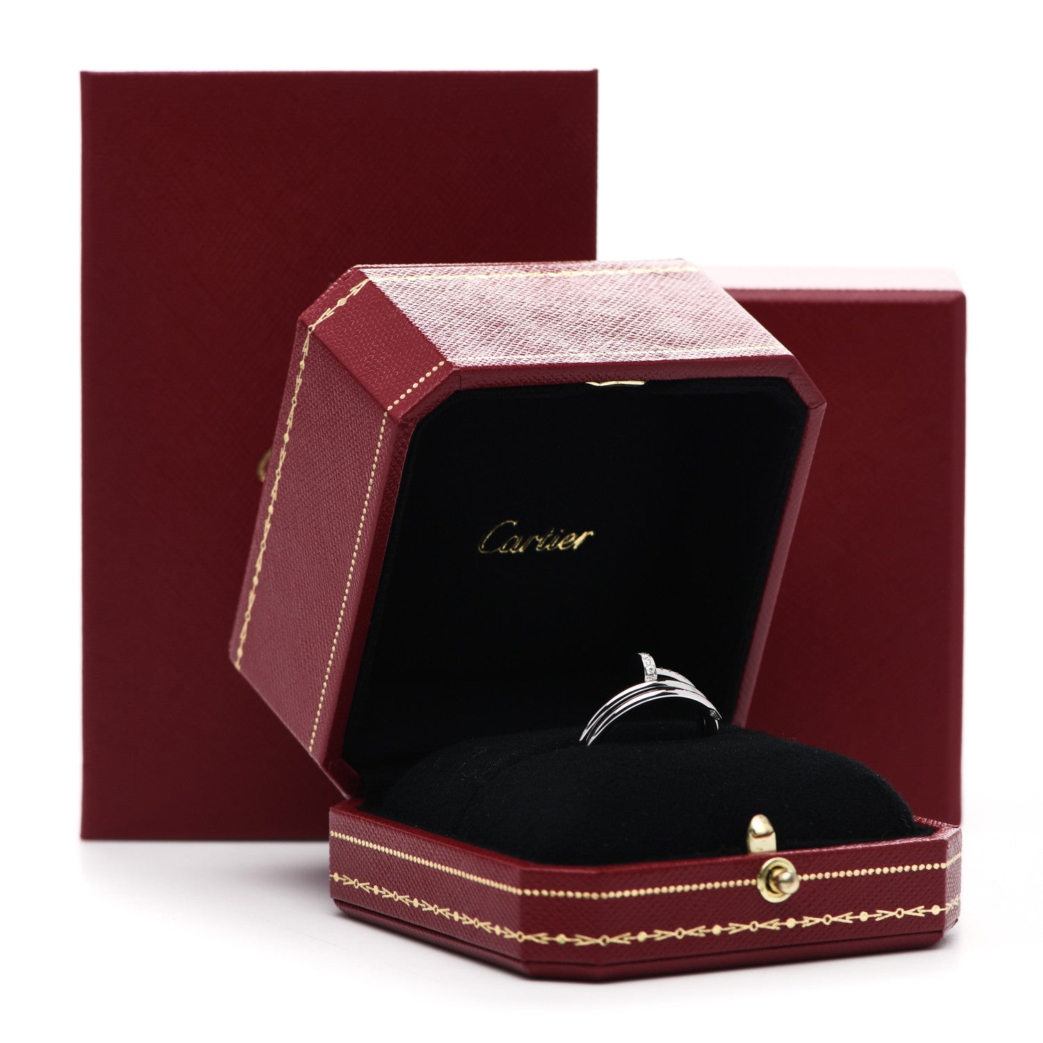 Cartier 18K White Gold Diamond Double Wrap Juste Un Clou Ring 60 9 8 of 8