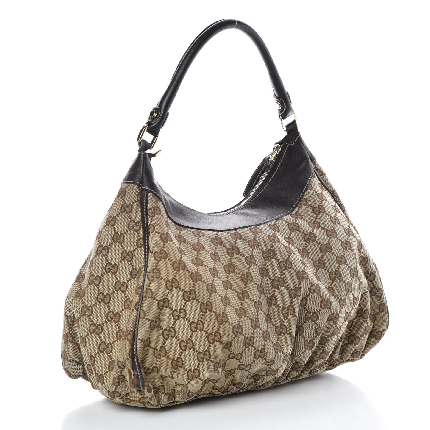 Monogram Large D Gold Hobo Dark Brown