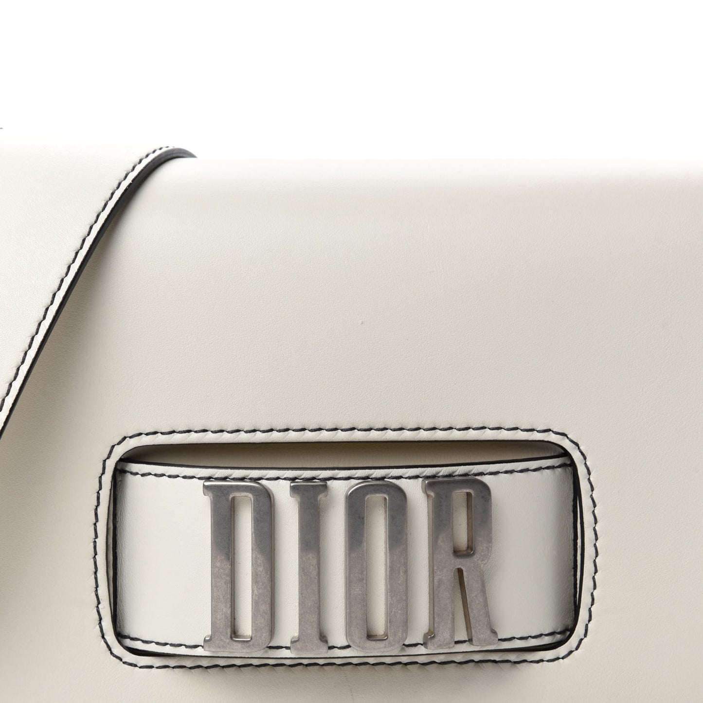 Smooth Calfskin Dio(r)evolution Flap Bag Off White