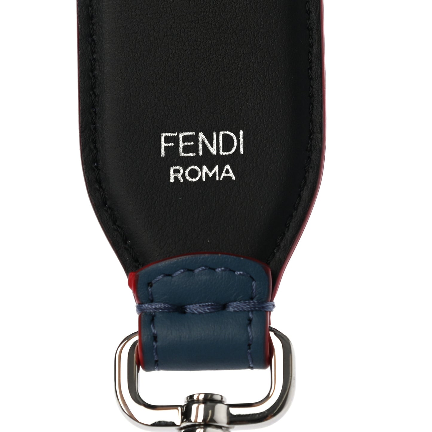 Vitello Century Elaphe Open Your Heart Bi-Color Strap You Balena Black