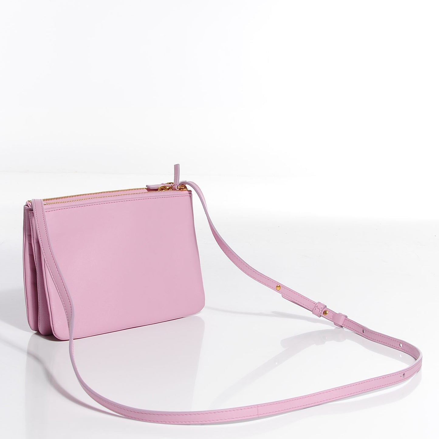 Lambskin Small Trio Crossbody Bag Pink