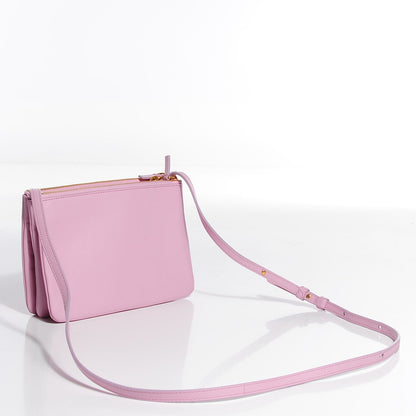 Celine Lambskin Small Trio Crossbody Bag Pink 3 of 7