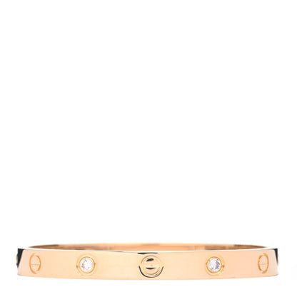 Cartier 18K Yellow Gold 4 Diamond LOVE Bracelet 16 1 of 5