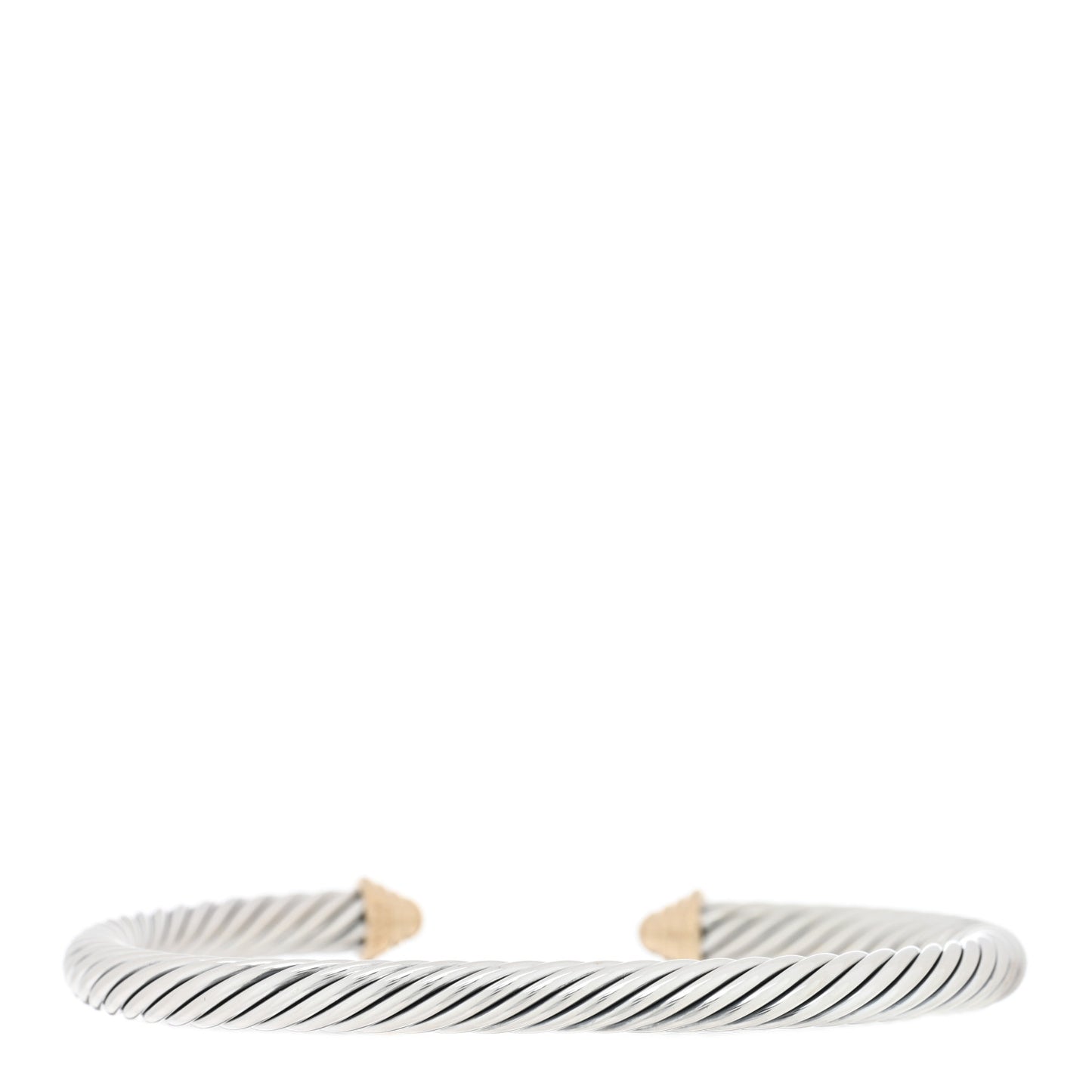 Sterling Silver 14K Yellow Gold 4mm Cable Classics Bracelet