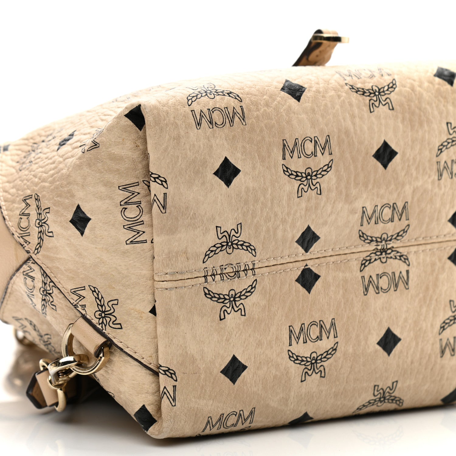 MCM Visetos Small Essential Backpack Beige 1091693 – FASHIONPHILE