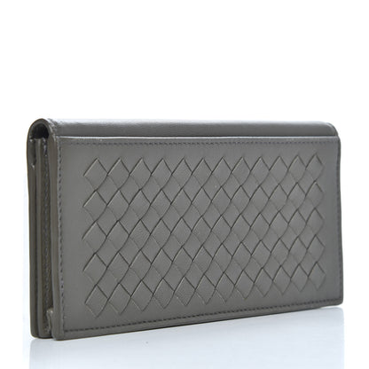 Bottega Veneta Nappa Intrecciato Yen Wallet Grey 3 of 8