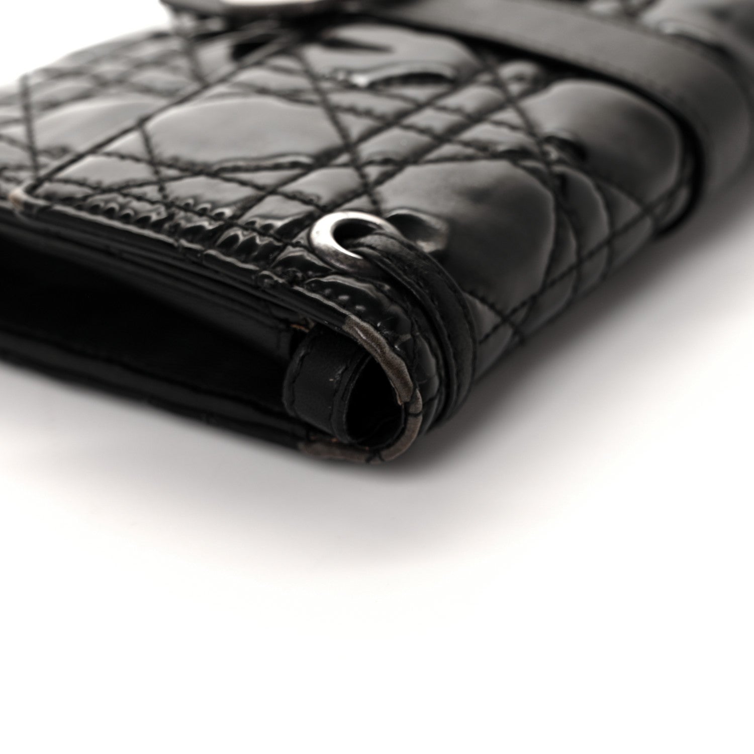 Christian Dior Patent Cannage Crossbody Wallet Black 15 of 16