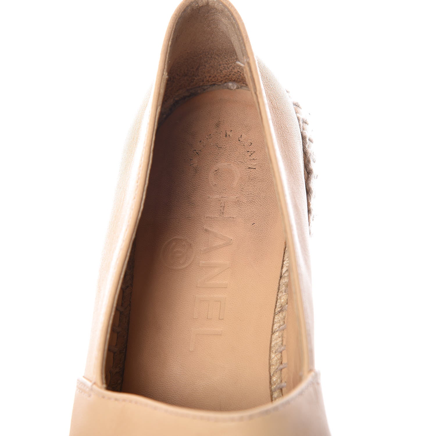 Chanel Lambskin CC Espadrilles 36 Beige Black 7 of 11