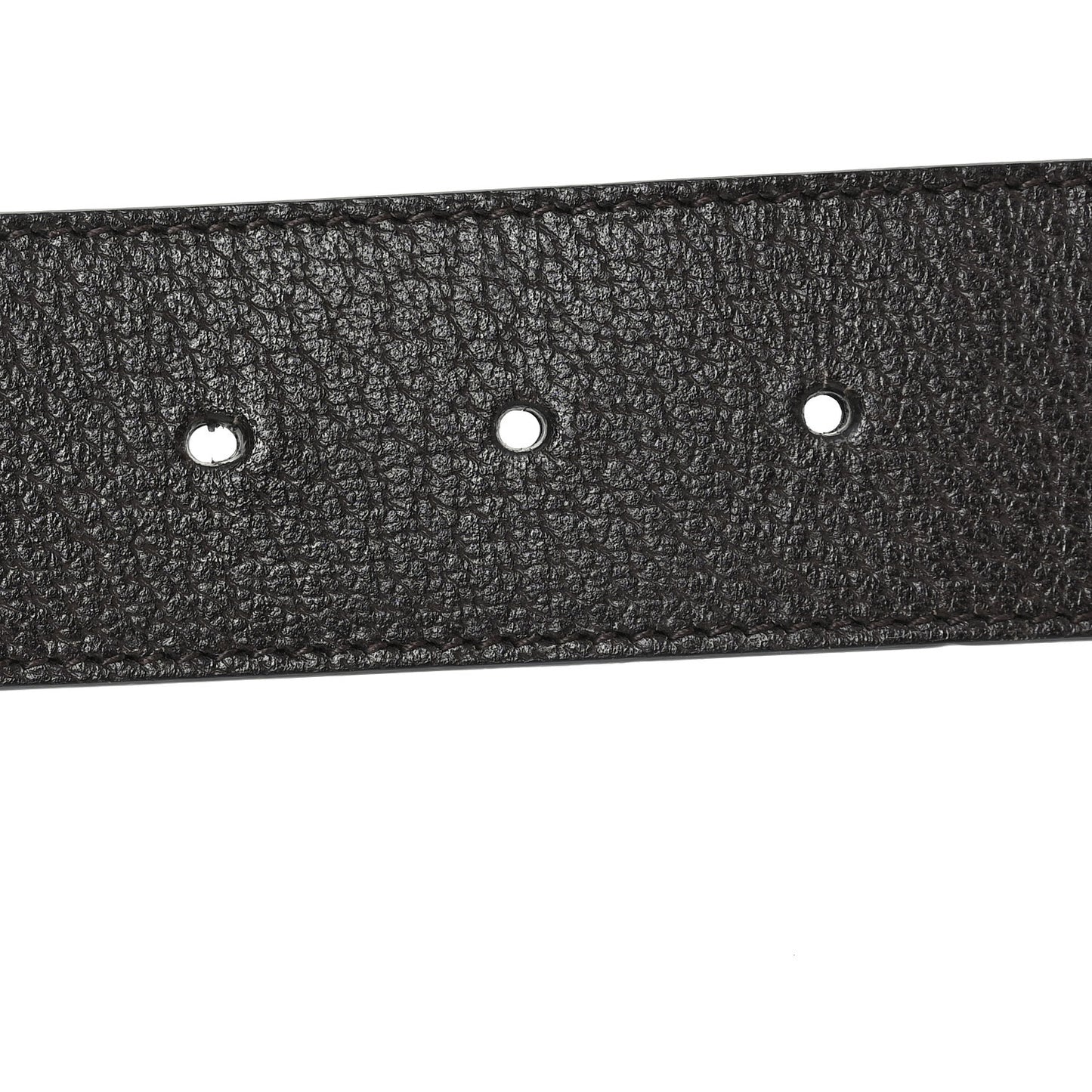 Textured Dollar Calfskin Double G 40mm Belt 85 34 Dark Cocoa