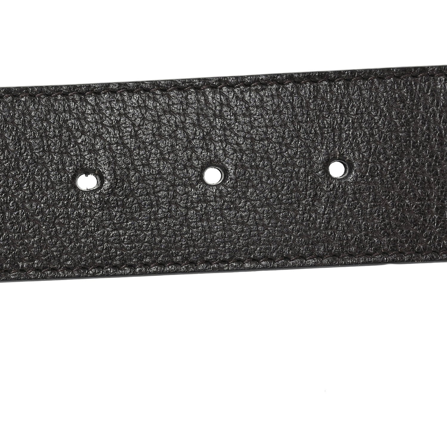 Gucci Textured Dollar Calfskin Double G 40mm Belt 85 34 Dark Cocoa 4 of 5