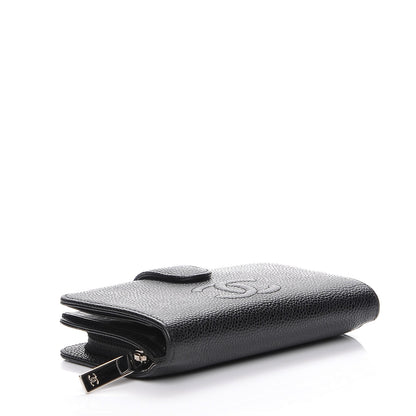 Chanel Caviar Timeless CC Zipped Pocket Wallet Black 4 of 9