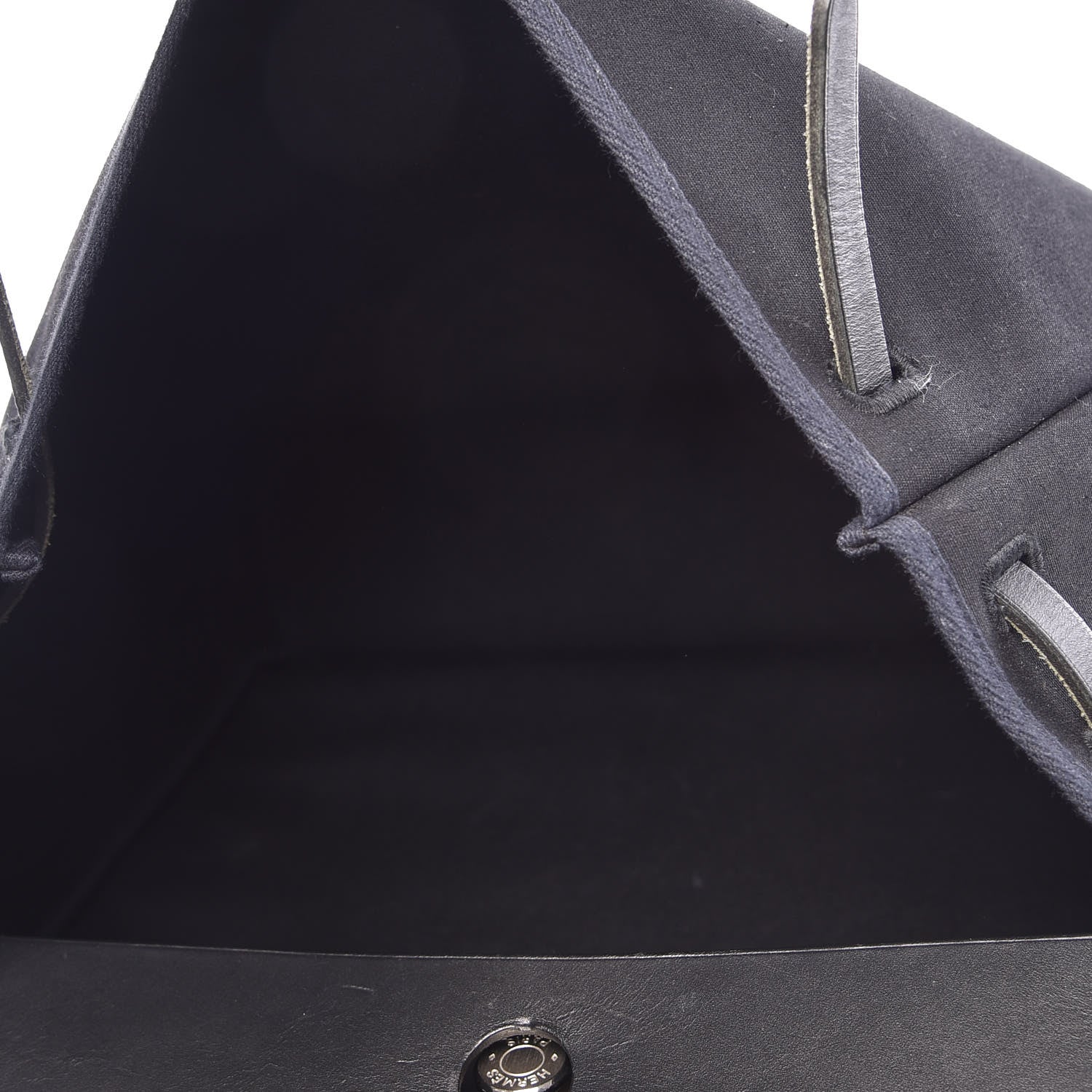 Hermes Toile Vache Calfskin Herbag 39 MM Black 6 of 15