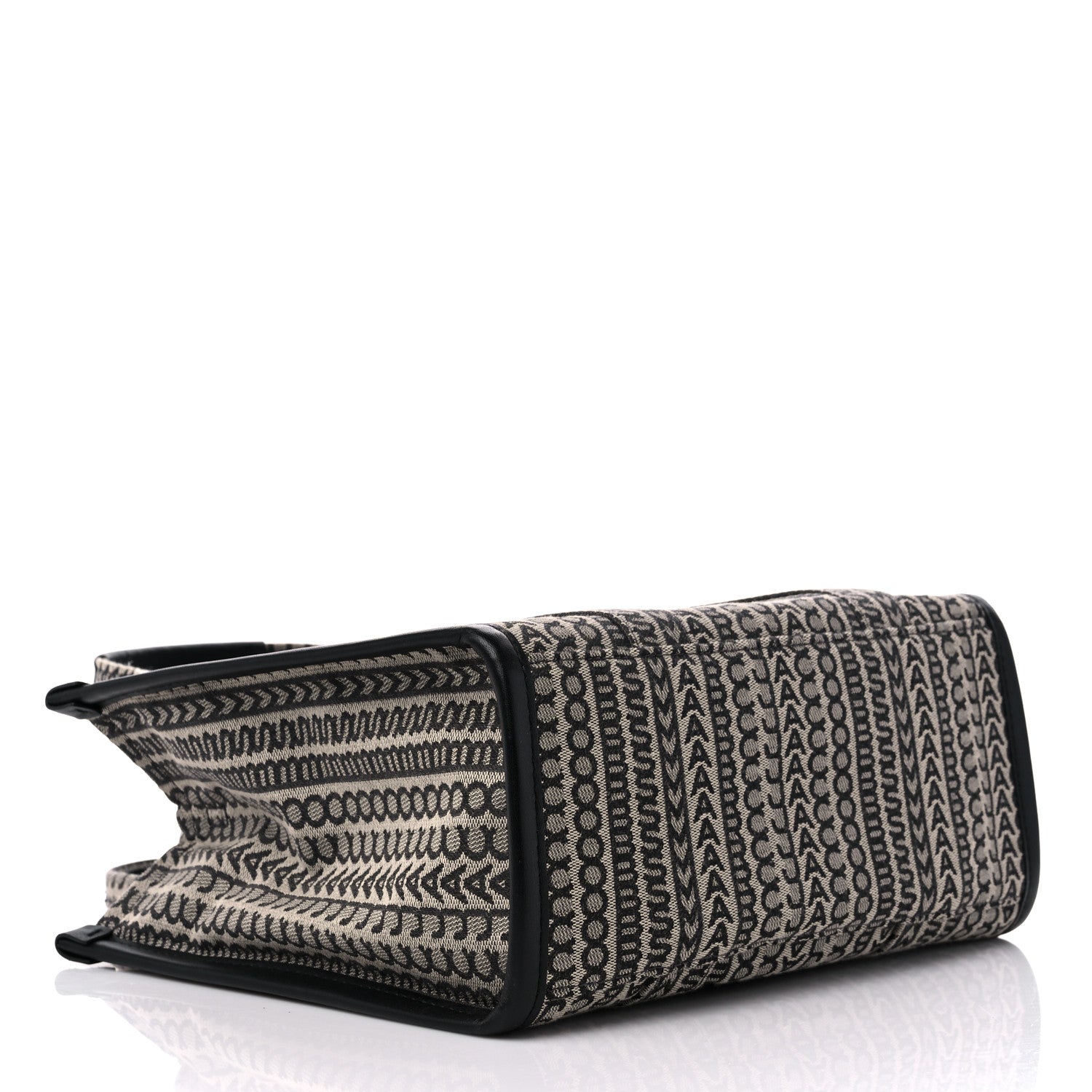 Marc Jacobs Cotton Jacquard Monogram Medium The Traveler Tote Bag Beige Multicolor 4 of 8