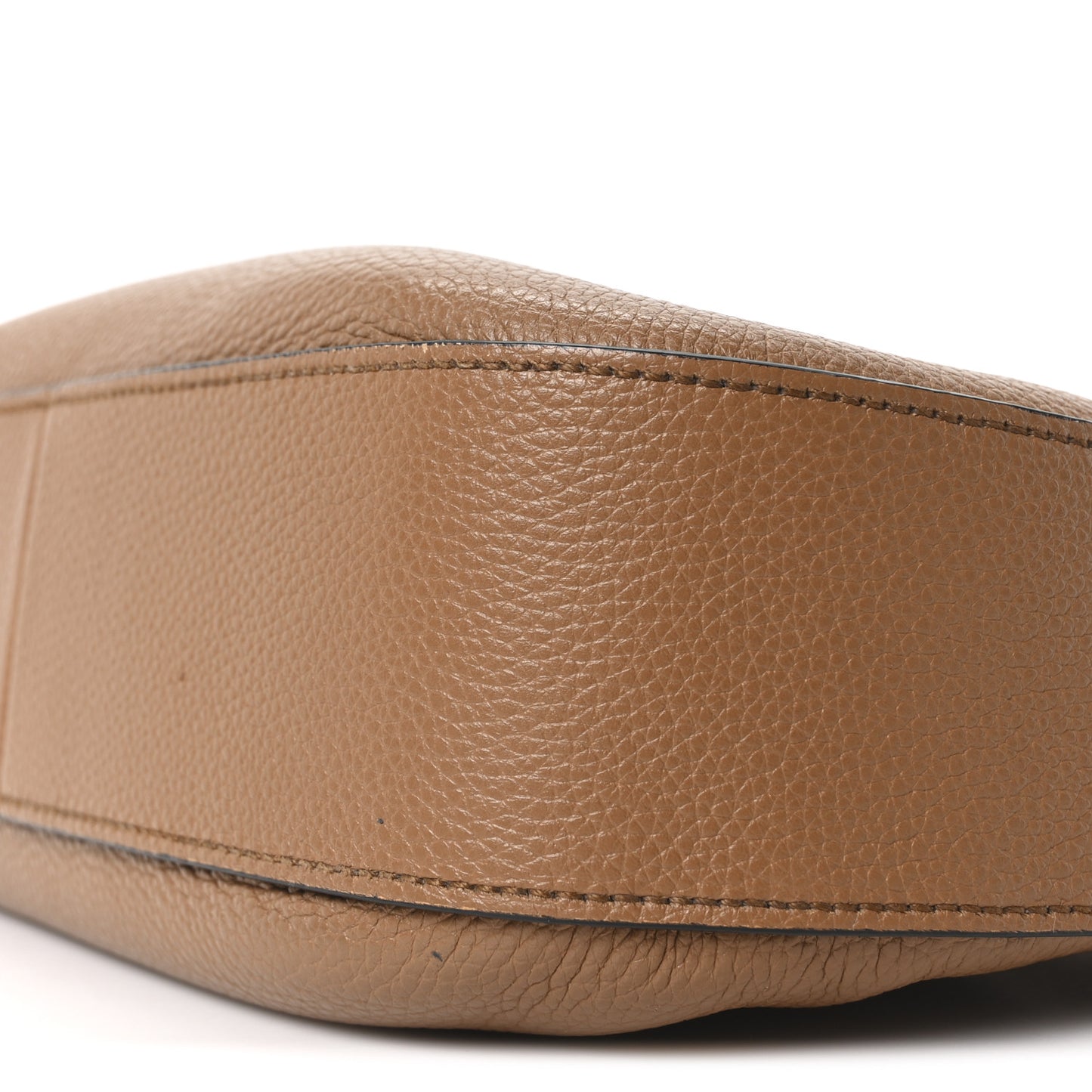 Vitello Phenix Small Zippered Messenger Hobo Caramel