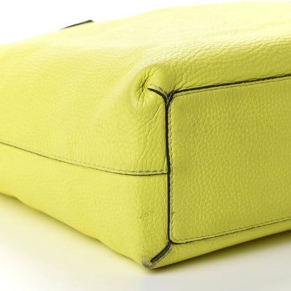Burberry Grainy Calfskin Remington Tote Neon Yellow 6 of 14