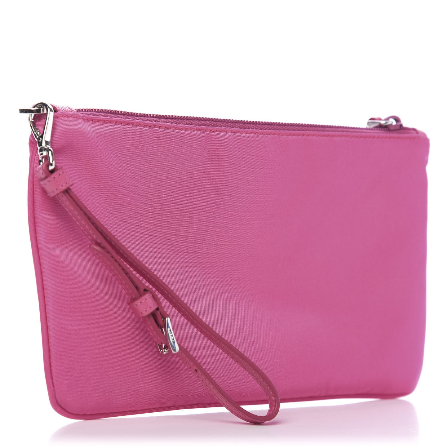 Tessuto Nylon Saffiano Wristlet Fuxia